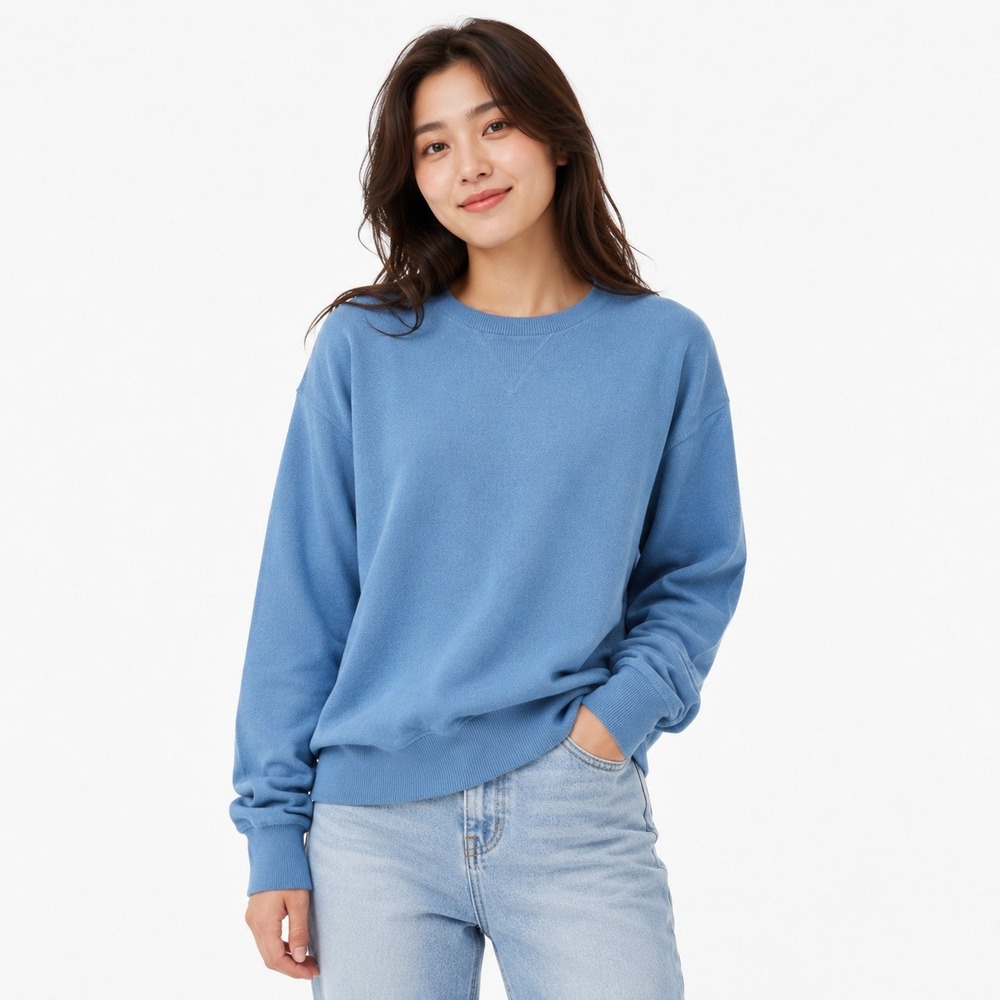 Mark Fore & Strike Cashmere Knit Crewneck Pullover Sweater Blue Small/Medium